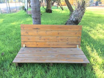 תמונה של ספסל עץ לגינה 1.50X60 ס"מ.